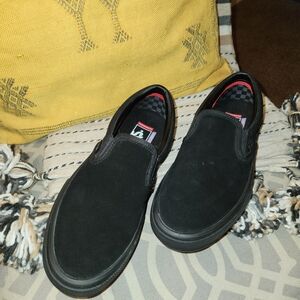 Vans Men's Black Slip-On Sneakers